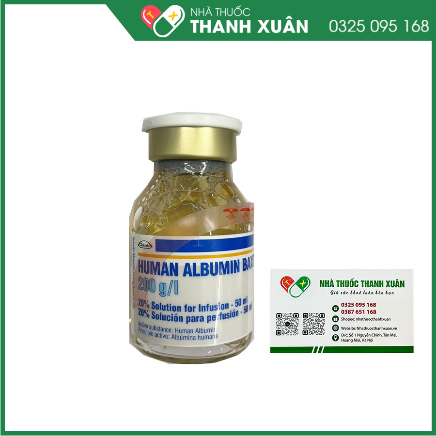 Human Albumin Baxter 200 g/l giúp phục hồi và duy trì thể tích máu